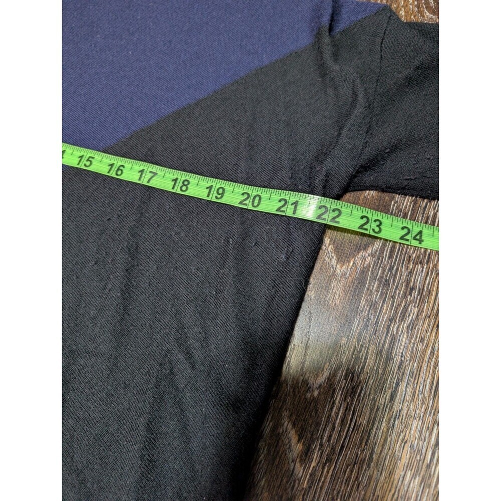 Alice + Olivia Base Sweater Women's S Black Blue Wool Blend Asymmetrical 124 - Picture 3 of 4